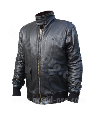 BLOUSON ARCHIVE NOIR HOMME MAVERICK EN CUIR DE MOUTON     M