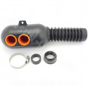 BOITE A AIR CARENZI  UNIVERSELLE NOIR TYPE KARTING  Ø35MM / Ø50MM  (LIVREE AVEC MANCHON)
