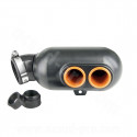 BOITE A AIR CARENZI UNIVERSELLE NOIR TYPE KARTING Ø45mm / Ø35mm