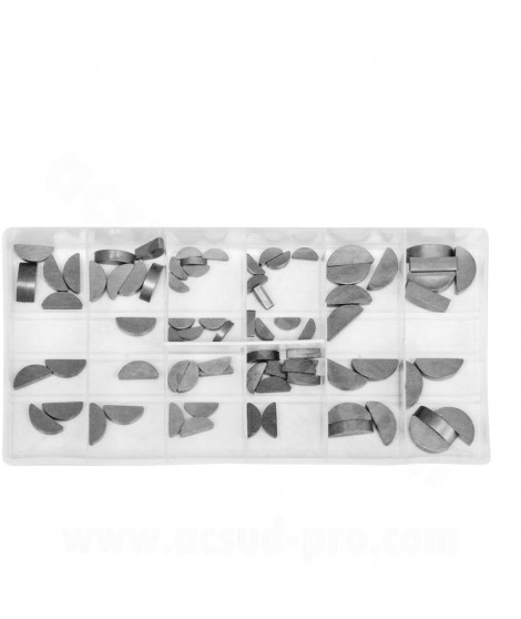 BOITE / COFFRET ASSORTIMENT DE CLAVETTES ALLUMAGE DEMI LUNE  (80 PIECES)