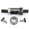BOITIER DE PEDALIER CUVETTES AXE CARRE ACIER L 124 mm