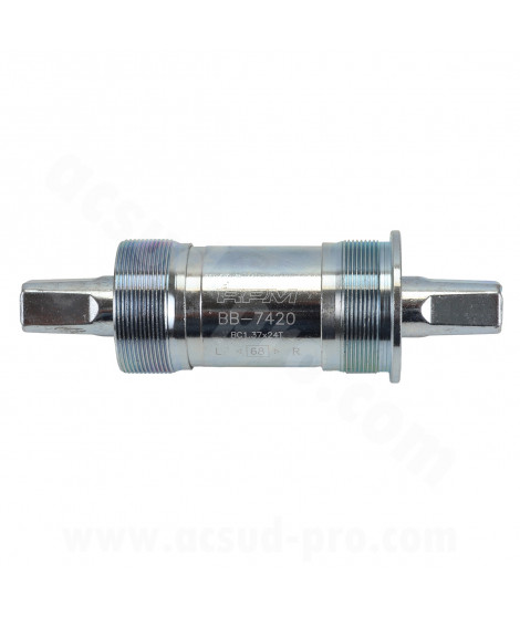 BOITIER DE PEDALIER LEADER CUVETTES ACIER L 122.5 mm