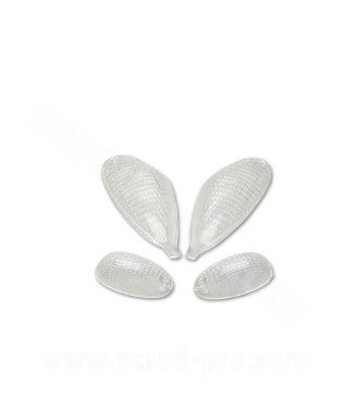 CABOCHON CLIGNOTANT TNT TRANSPARENT ADAPT. PIAGGIO NRG / NTT (BLISTER DE 4) *