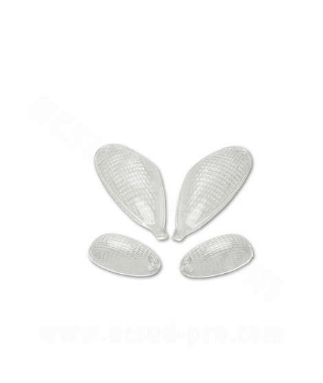 CABOCHON CLIGNOTANT TNT TRANSPARENT ADAPT. PIAGGIO NRG / NTT (BLISTER DE 4) *