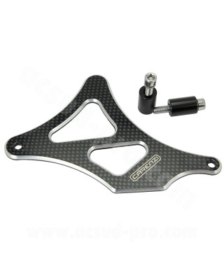 CACHE PIGNON ALUMINIUM CARENZI ADAPT. MINARELLI AM6 50CC IMITATION CARBONE
