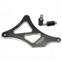 CACHE PIGNON ALUMINIUM CARENZI ADAPT. MINARELLI AM6 50CC IMITATION CARBONE
