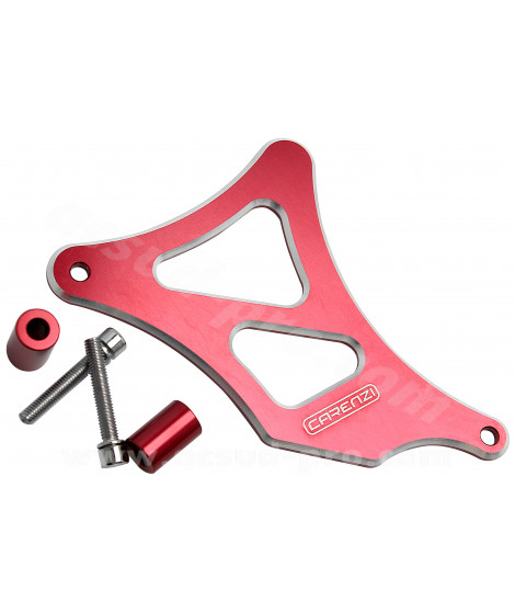 CACHE PIGNON ALUMINIUM CARENZI ADAPT. MINARELLI AM6 50CC ROUGE ANODISE