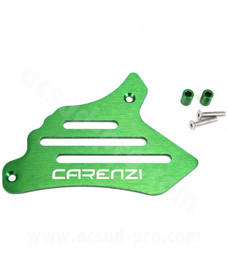 CACHE PIGNON ALUMINIUM CARENZI EVO ADAPT. MINARELLI AM6 50CC VERT ANODISE