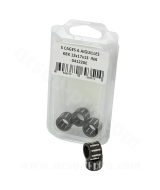 CAGES A AIGUILLES PISTON INA ADAPT. PIAGGIO ZIP / TYPHOON  GILERA STALKER 12 X 17 X 13 (BOITE DE 5 PIECES)