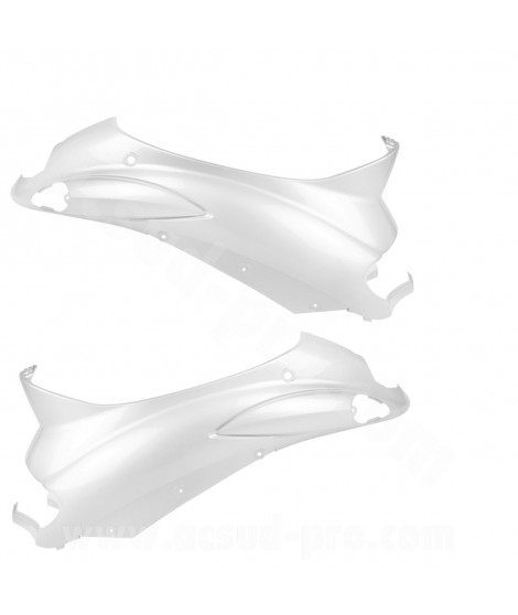 CAPOT MOTEUR DROIT + GAUCHE ADAPT. PIAGGIO  LIBERTY 50 / 125 / 150 / 200cc 2004-2014 BLANC PERLE