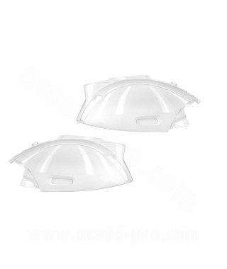 CAPOT MOTEUR DROIT + GAUCHE  ADAPT. PIAGGIO ZIP 50 2T AIR / 4T LIQUIDE H2O BLANC