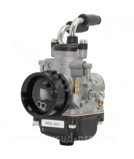 CARBURATEUR DELLORTO PHBG 17 DD (MONTAGE SOUPLE - AVEC GRAISSAGE - SANS DEPRESSION - STARTER A CABLE) REF 2684