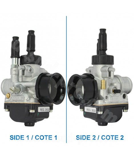 CARBURATEUR DELLORTO PHBG 21 DS (MONTAGE SOUPLE - AVEC GRAISSAGE - STARTER A CABLE) REF 2632