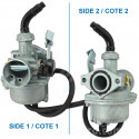 CARBURATEUR QUAD TNT TYPE PZ19 (QUAD SPIDER / KEROX / LEM 50-110cc) Ø19mm