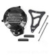 CARTER ALLUMAGE + CACHE PIGNON MOTO ADAPT. SENDA NOIR/IMITATION CARBONE