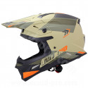 CASQUE CROSS NOEND DAGGER KAKI / ORANGE  MAT       S