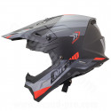 CASQUE CROSS NOEND DAGGER NOIR / ROUGE MAT     L