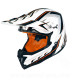 CASQUE CROSS NOEND DEFCON 5 WHITE/ORANGE TX696  XL