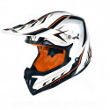 CASQUE CROSS NOEND DEFCON 5 WHITE/ORANGE TX696  XL