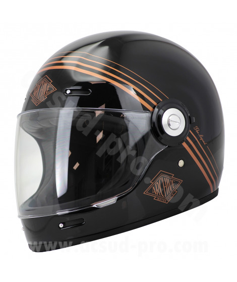 CASQUE INTEGRAL ARCHIVE VINTAGE THE LEGEND FIBRE BLACK / GOLD TAILLE   L