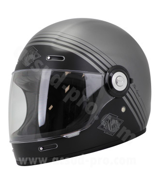 CASQUE INTEGRAL ARCHIVE VINTAGE THE LEGEND FIBRE GREY TAILLE   L