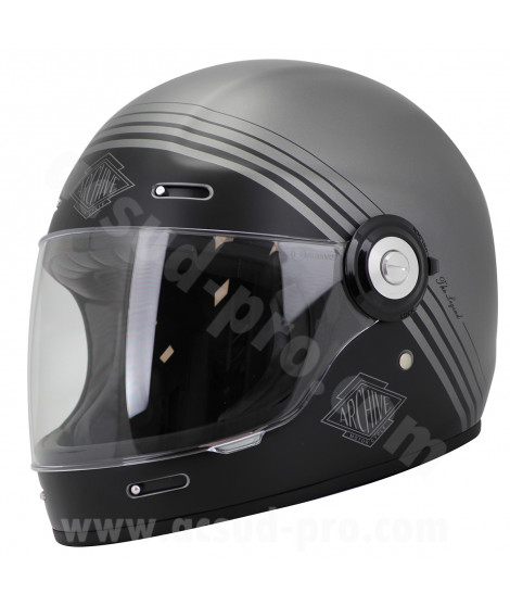 CASQUE INTEGRAL ARCHIVE VINTAGE THE LEGEND FIBRE GREY TAILLE XXL