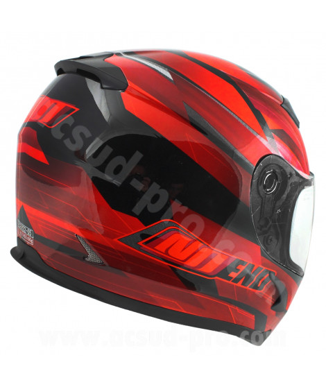 CASQUE INTEGRAL NOEND RACE BY OCD RED SA36 DOUBLE VISIERE   L