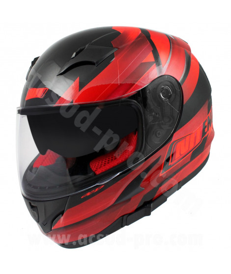 CASQUE INTEGRAL NOEND RACE BY OCD RED SA36 DOUBLE VISIERE  XL