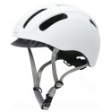 CASQUE VELO ADULTE PERF URBAN BLANC MAT AVEC VISIERE AMOVIBLE T.M (55-58CM)
