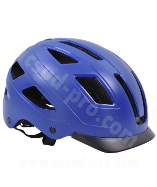 CASQUE VELO ADULTE SAFETY LABS E-BAHN BLEU AVEC ECLAIRAGE LED INTEGREE T.L (59-61CM)