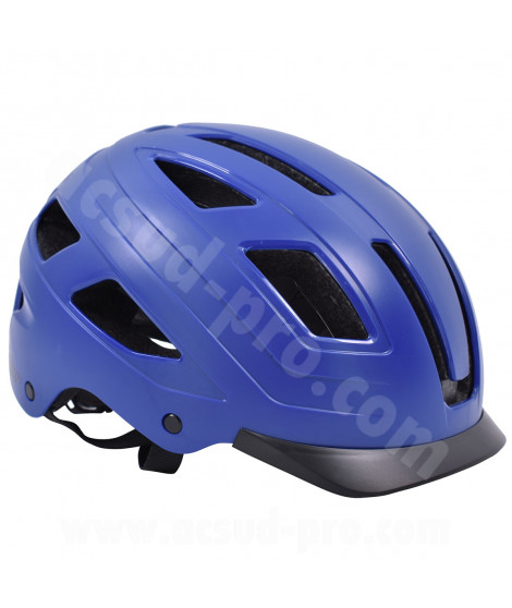CASQUE VELO ADULTE SAFETY LABS E-BAHN BLEU AVEC ECLAIRAGE LED INTEGREE T.L (59-61CM)