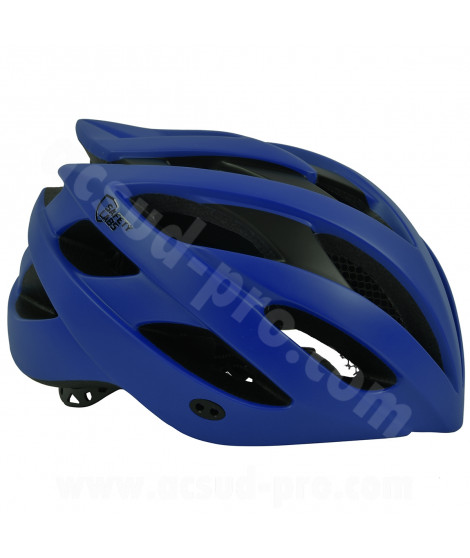 CASQUE VELO ADULTE SAFETY LABS IN-MOLD AVEX BLEU AVEC ECLAIRAGE LED INTEGREE T.L (57-61CM)