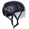 CASQUE VELO ADULTE SAFETY LABS IN-MOLD CITY 2 NOIR AVEC ECLAIRAGE LED INTEGREE T.L (57-61CM)