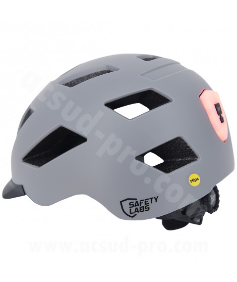 CASQUE VELO ADULTE SAFETY LABS IN-MOLD E-BAHN 2.0 GRIS MIPS + FIDLOCK T.M (54-57CM)
