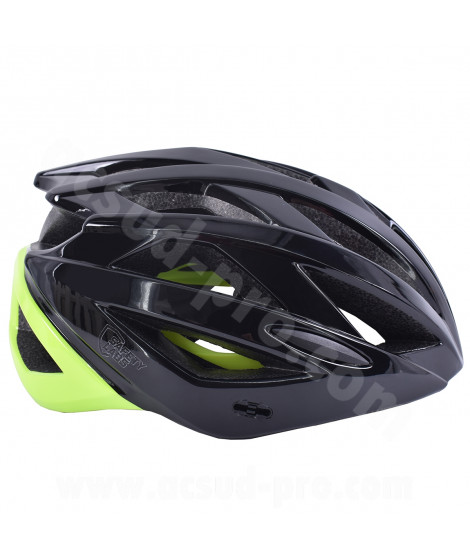 CASQUE VELO ADULTE SAFETY LABS IN-MOLD JUNO NOIR/JAUNE T.M (55-58 CM)
