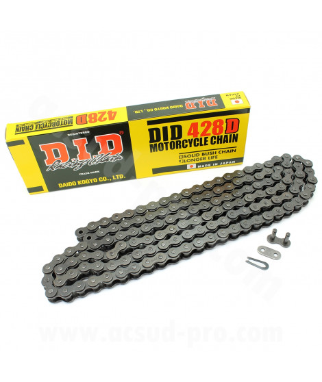 CHAINE MOTO / DIRT-BIKE / 50 A BOITE DID 428D (B&B) X 140 MAILLONS RJ