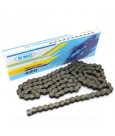 CHAINE MOTO / MECABOITE KMC 420 120 MAILLONS NOIR