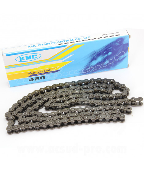 CHAINE MOTO / MECABOITE KMC 420 130 MAILLONS NOIR