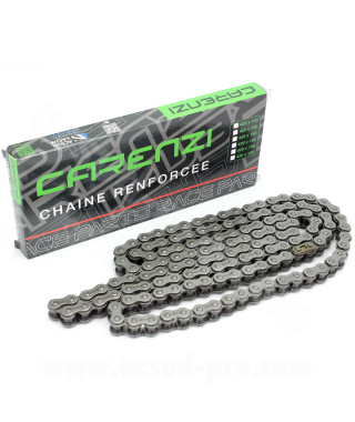 CHAINE MOTO / MECABOITE RENFORCEE CARENZI 420 138 MAILLONS