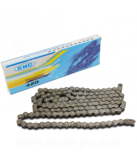 CHAINE MOTO / MECABOITE RENFORCEE KMC 420 138 MAILLONS NOIR
