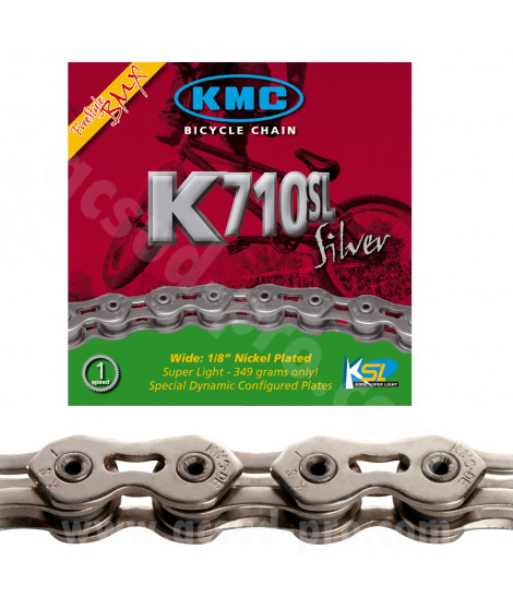 CHAINE VELO 1V. KMC K710SL KOOL SERIES 100 MAILLONS (BMX- SPORTS EXTREMES) 3.30