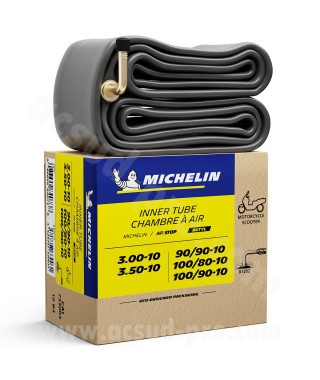 CHAMBRE A AIR SCOOT 10 3.00/3.50 X 10 MICHELIN 10B4 (VALVE COUDEE R1202) 90/90-10   100/80-10   100/90-10