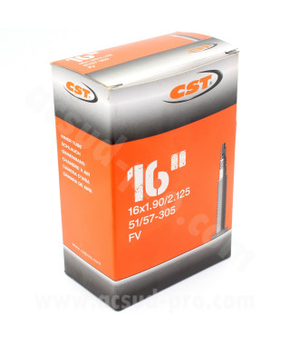 CHAMBRE A AIR VELO 16"x 1.90 A 2.125 CST PRESTA VP VTT