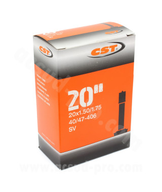 CHAMBRE A AIR VELO 20" x 1.50 A 1.75 CST SCHRADER VS