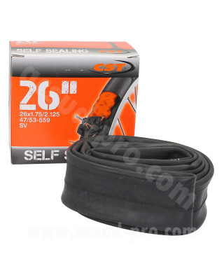 CHAMBRE A AIR VELO 26" x 1.75 A 2.125 CST SCHRADER VS AUTOREPARANTE 327g