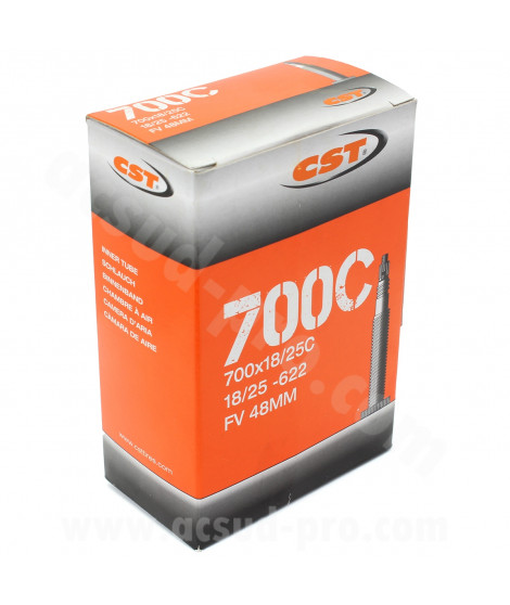 CHAMBRE A AIR VELO 700 x 18 A 25 CST PRESTA VP 36MM