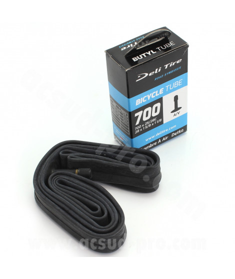 CHAMBRE A AIR VELO 700 x 25 A 28C DELI TIRE / WTP SCHRADER VS