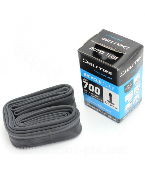 CHAMBRE A AIR VELO 700 x 32 A 40C  28 x 13/8 x 15/8  A/V 35mm DELI TIRE SCHRADER VS