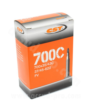 CHAMBRE A AIR VELO 700 x 35 A 43 CST PRESTA VP 153g