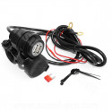 CHARGEUR DOUBLE USB UNIVERSEL SCOOTER / MOTO 12V / 2.1A (FIXATION GUIDON OU PERCAGE)